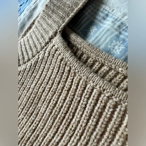 Zara Womens Tan Ribbed Knitted Summer Beach Cute Crop Tank Top Small - Picture 4 of 9